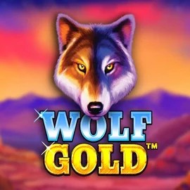 Wolf Gold slot logo by Pragmatic Play at BetSixty Casino